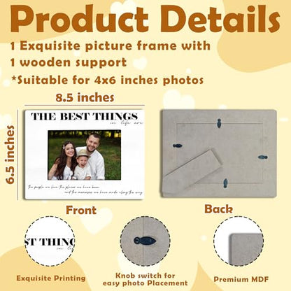 Inspirational Family White Picture Frame - The Best Things in Life are the People We Love - Wooden Picture Frame Fits 4x6 inches Photo For Home Room- Friendship/Birthday Gifts For Besties Friends -A01 - color: The Best Things...