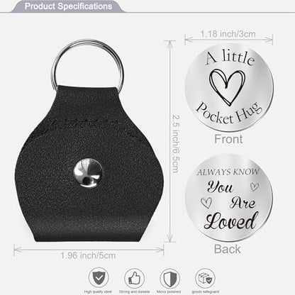 CINDYHE Pocket Hug Token keychain for Men Women Him Her(You are loved) | Easter Valentines Day anniversary birthday small gifts for husband,boyfriend,dad ,mom,son,daughter - color: Always Know You Are Loved
