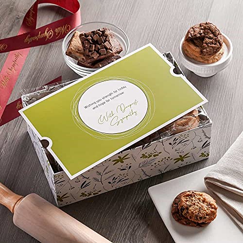 Broadway Basketeers Deluxe Sympathy Gift Box Fresh Baked Brownies & Cookies - size: Large