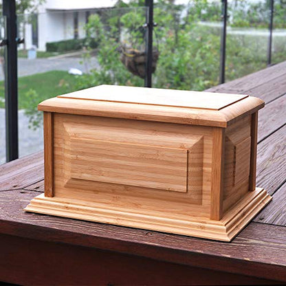 MAKEY'S Wood Urn,Bamboo Urns,Professional Urns for Human Ashes Adult,Cremation urns (Bamboo) - size: Bamboo