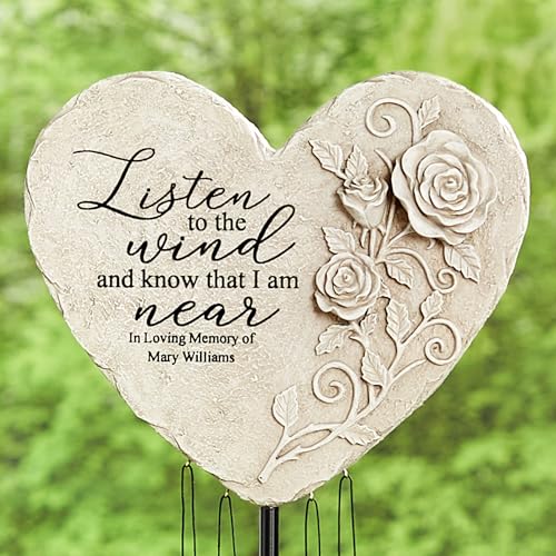 Let's Make Memories Personalized Memorial Wind Chime - Sympathy - Customized Condolences - Loss of Loved One - Celebrate Their Life - Outdoor Memorial - Heart - Whispers in The Wind - style: Heart - Whispers in the Wind