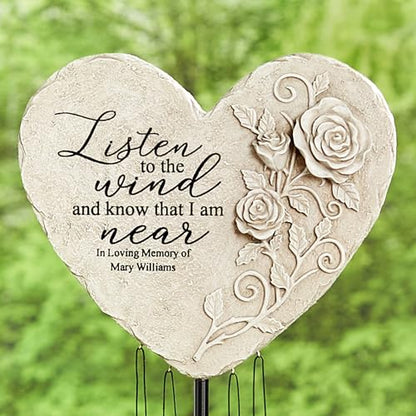 Let's Make Memories Personalized Memorial Wind Chime - Sympathy - Customized Condolences - Loss of Loved One - Celebrate Their Life - Outdoor Memorial - Heart - Whispers in The Wind - style: Heart - Whispers in the Wind