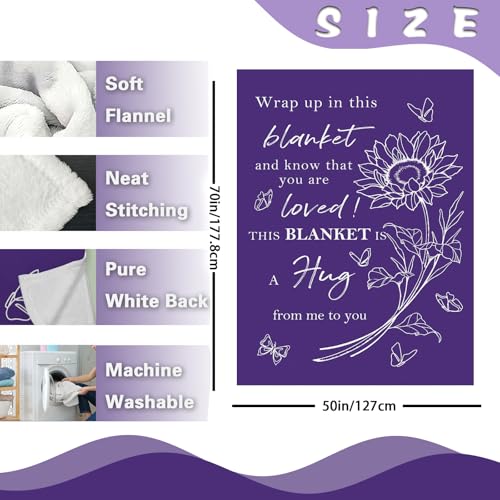 Get Well Gifts for Women Men Flannel Throw Blanket, Thinking of You - size: 50 X 70