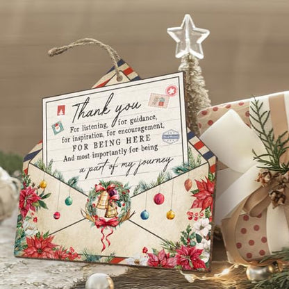Thank You Gifts - Envelope Ornament Keepsake Sign, Christmas Decorations, Appreciation Gift for Women, Men, Friends, Sisters, Coworkers, Teachers, Boss Colleague - Best Boss Gifts for Women - style: Thank You Letter
