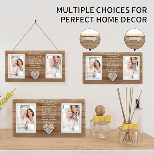 SOUHONEY Memorial Gifts for Loss of Loved One, Wooden 4x6 Pictures Frame - color: Memorial