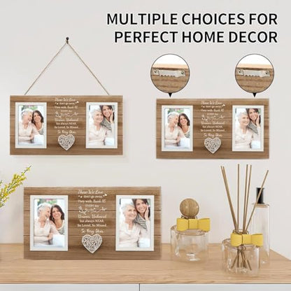 SOUHONEY Memorial Gifts for Loss of Loved One, Wooden 4x6 Pictures Frame - color: Memorial
