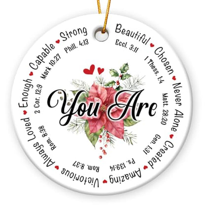 Christian Christmas Ornament Gifts for Women 2025, Faith-Based Ceramic Decor, Religious Ladies Gift Ideas, Home Decorations, Jesus Ornaments, Funny Birthday & Just Because Gifts for Her - style: Christian