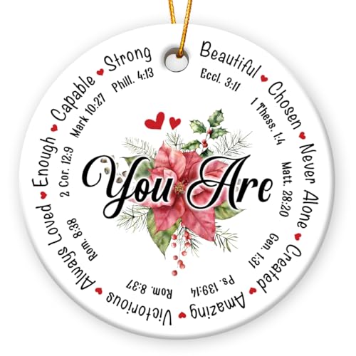 Christian Christmas Ornament Gifts for Women 2025, Faith-Based Ceramic Decor, Religious Ladies Gift Ideas, Home Decorations, Jesus Ornaments, Funny Birthday & Just Because Gifts for Her - style: Christian