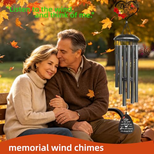 40" Memorial Wind Chimes for Loss of Father,Memorial Gifts for Loss of Dad,Sympathy Gifts for Loss of Dad Father,Funeral Bereavement Condolence Remembrance Gifts ,Large Cardinal Wind Chime Outside