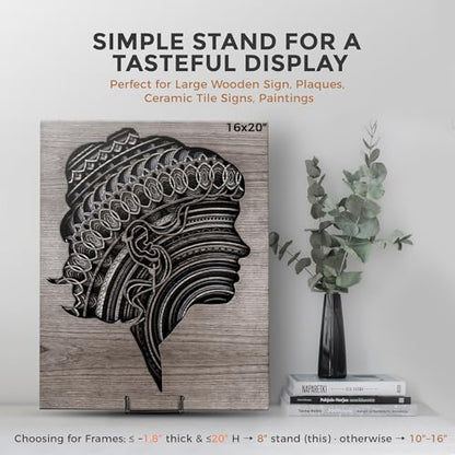 TR-LIFE Plate Stands/Holder for Display, 8 Inch, Large, Metal Frame for Picture, Decorative Platter, Book, Photo Easel (2 Pack) - size: 8 Inch