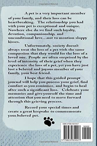 Farewell My Friend Pet Grief Journal Tuxedo Cat: Guided Prompt Keepsake Workbook
