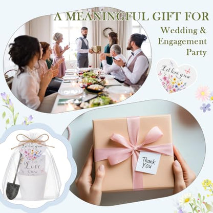 24 Sets Thank You Seed Packets Card Sets Gifts Bulk for Women | No Seed, Let Love Grow, Wildflower Favors for Guests, Souvenirs Gift Bulk for Bridal Shower, Engagement and Wedding Party - style: Let Love Grow