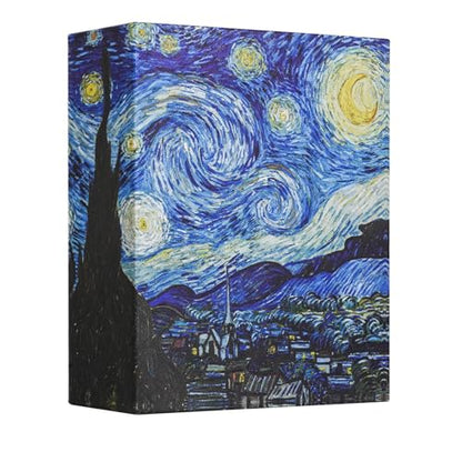 Photo Album 4x6 with 50 Pockets, Small Picture Album with Premium Leather Album Cover, Slip-in Mini Picture Book for Family Wedding Anniversary Baby Vacation Pictures, Starry Night