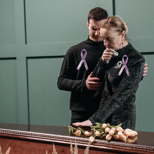 Personalized Memorial Service Funeral Ribbon Pins 20 Cross Religious Celebration of Life Custom Made Awareness Remembrance Anniversary Death Cross Sympathy Name Angel - color: Burgundy