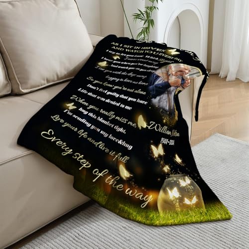 Vsmoedb Custom Memorial Blanket with Pictures for Loss of Loved One - color: Select02