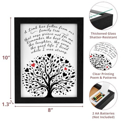 Memorial Gifts LED Shadow Box Sympathy Gift Condolences Grief Family Tree - size: Family Tree