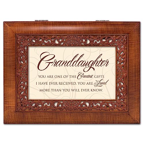 Cottage Garden Granddaughter Greatest Gifts Ever Woodgrain Inlay Jewelry Music Box Plays You Light Up My Life