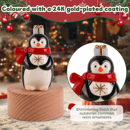 Music Box Figurine, Sculpted Hand-Painted Musical Figure Plays You are Jingle Bells Tune Christmas Anniversary, Birthday Gifts for Daughter Son Mom Dad Kids (Penguin) - color: Penguin