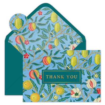 Whaline 24 Pack Lemon Floral Thank You Cards with Envelopes Stickers Blue Green Vintage Flower Greeting Cards Blank Note Card for Birthday Baby Shower Party Invitation Supplies, 4 x 6 Inch - style: Vintage Lemon