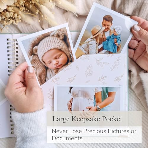 Baby Book Keepsake Boy or Girl Timeless Baby Memory Book First 5 Years for Baby Shower Gender Neutral Baby Scrapbook New Mom Gift Baby Journal from Birth to Age 5 Milestone Book Sage Green - color: Sage Green