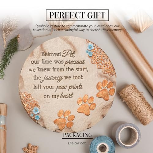 Pavilion Gift Company 19059 Light Your Way Memorial Garden Stone, 10-Inch, Beloved Pet