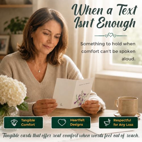 24 Box of Sympathy Cards with Envelopes - 4×6", 300 GSM - color: Floral