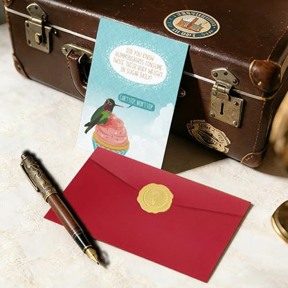 Funny Hummingbird Birthday Card - Humorous & Inspirational Design, Sweet Gift for Sweet-Toothed Friends, Family & Coworkers - color: QY-39