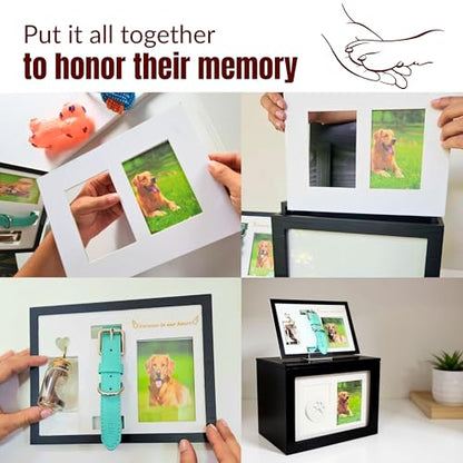 Urn for Ashes for Pets Large 9.5 × 5.71 × 7.13 Pet Urn for Dogs, Dog Ashes Keepsake, Pet Memory Box, Cremation Memorial Box, Urnas para Cenizas de Perros