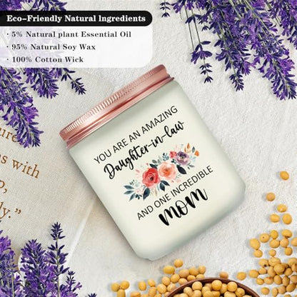 Daughter in Law Gifts Ideas - Mothers Day Christmas Birthday Gifts for Daughter in Law - Lavender Scented Candle - color: Daughter in Law