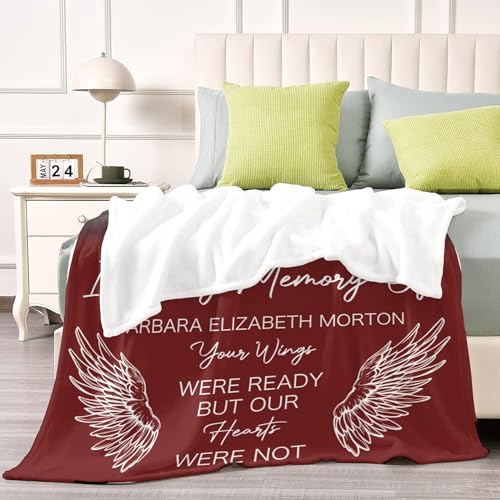 Custom Memorial Blanket with Picture Personalized Sympathy Remembrance Condolences Bereavement Gifts Sympathy Gifts for Loss of Loved One Mother Dad Grandma Grandpa Sister Daughter Friend - color: Design17