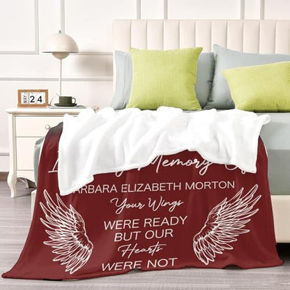 Custom Memorial Blanket with Picture Personalized Sympathy Remembrance Condolences Bereavement Gifts Sympathy Gifts for Loss of Loved One Mother Dad Grandma Grandpa Sister Daughter Friend - color: Design17