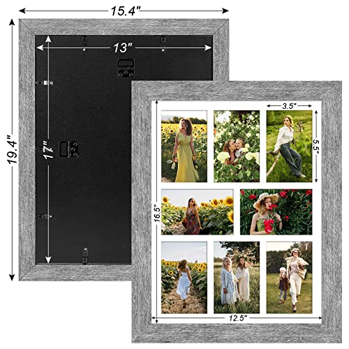 13x17 Collage Frame, 8 Open 4x6 Photo Frame Collage for Wall - color: Grey, size: 13x17 - (8 open4x6）