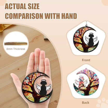 Dog Memorial Gifts for Loss of a Dog, Pet Loss Sympathy Gift with Suncatcher, Stand, Keychain & Sympathy Card, Dogs Remembrance Gift for Grieving Pet Owners