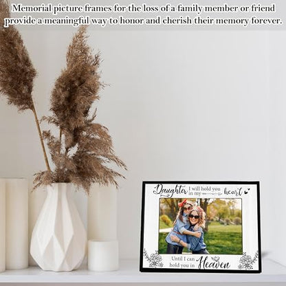 Memorial Gifts for Loss of Daughter, Memorial Picture Frame, Bereavement Gift Photo Frame, Sympathy Gifts for Mother, Fits 4x6 In Photo for Tabletop Display - L10 - style: loss of daughter 2