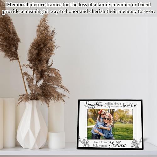 Memorial Gifts for Loss of Daughter, Memorial Picture Frame, Bereavement Gift Photo Frame, Sympathy Gifts for Mother, Fits 4x6 In Photo for Tabletop Display - L10 - style: loss of daughter 2