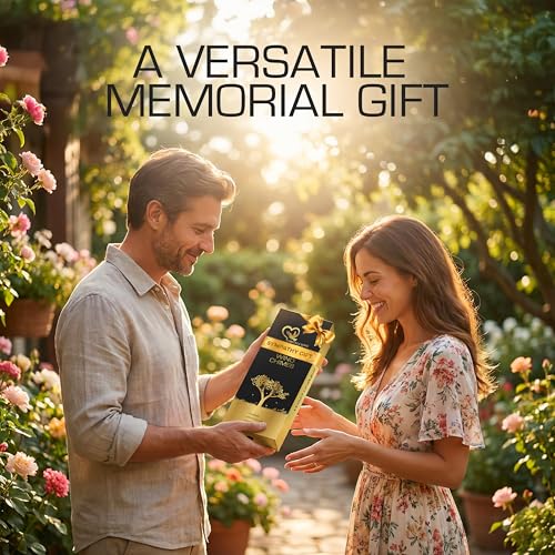 Memorial Wind Chimes for Outside, Golden Teardrop Pendant, Deep Tone 6 Aluminum Tubes & Pine Wood, Sympathy Gift for Loss of Loved One, Acrylic Heart Letter from Heaven, Keepsake Keychain - color: Gold Teardrop Design
