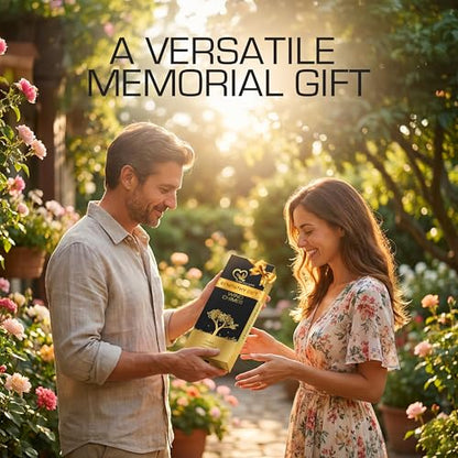 Memorial Wind Chimes for Outside, Golden Leaf Pendant, Deep Tone 6 Aluminum Tubes & Pine Wood, Sympathy Gift for Loss of Loved One, Acrylic Heart Plaque, Letter from Heaven & a Keychain - color: Gold Leaf Design