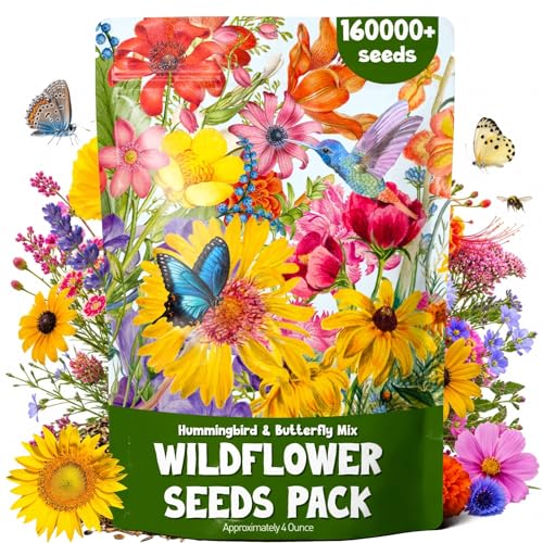 160000+ Wildflower Seeds Bulk, 13 Varieties Perennial & Annual Mix, 4oz - color: wildflower