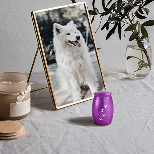 Small Urns for Pet Ashes,Puple Mini Urn for Dog or Cats Ashes - color: Purple