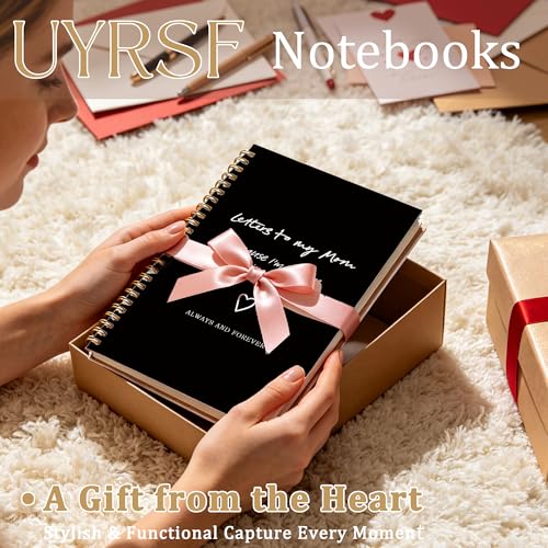 Mom Memorial Gifts Notebook Journal 5.5x8.3, Letters to My Mom Hardcover Notebook for Note Taking, Loss of Mother Sympathy Gifts, Bereavement Gift Journals for Writing - color: Letters Mom1