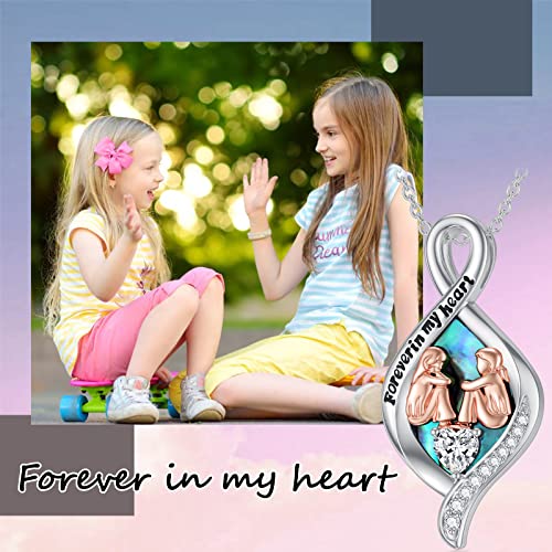 WINNICACA Silver Cremation Urn Necklaces for Ashes of Loved Ones - style: Urn Necklace for Sisters