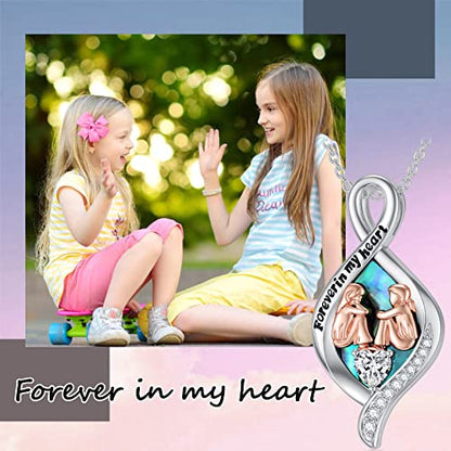 WINNICACA Silver Cremation Urn Necklaces for Ashes of Loved Ones - style: Urn Necklace for Sisters