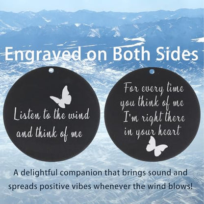 Memorial Wind Chime Sympathy Gift, in Memory of Dad Mom Loved One Healing, Loss of Mom Dad, Bereavement Remembrance Condolence Memorial Gift for Men, Women, Family, Relatives, Neighbors, Friends