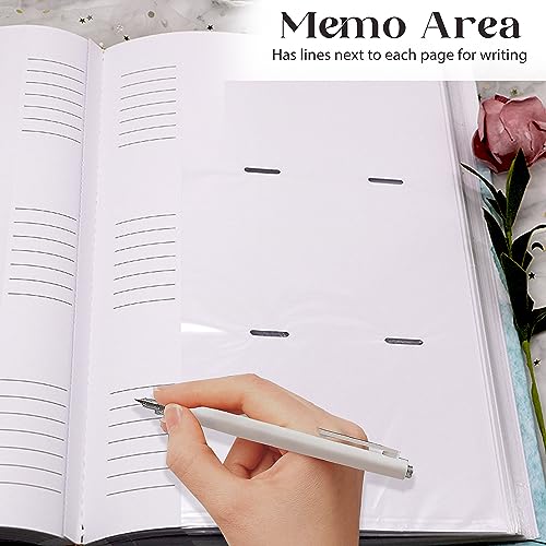 Holoary Photo Album 4x6 300 Photos 3 Pictures Per Page, Memo Writing Area for Each Pocket, with Photo Frame Window, 300 Pockets 4”x6”, Printed Book Cover Travel Design World Map Adventure Vacation - size: 300 Pockets
