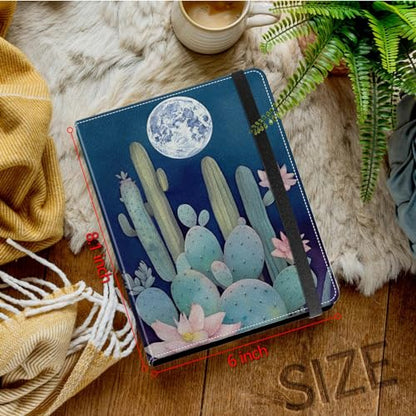 Small Photo Album 3.5x5 inch 80 Pictures PU Leather Photo Albums with Transparent Inner Pockets & Elastic Band for Wedding Boys Girl Travel Family Pictures - Cactus Moon - color: Cactus Moon, size: 3.5x5 Photo Album