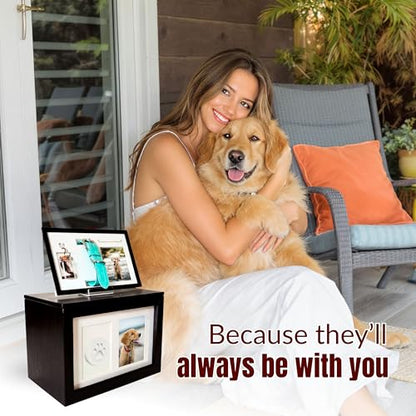 Urn for Ashes for Pets Large 9.5 × 5.71 × 7.13 Pet Urn for Dogs, Dog Ashes Keepsake, Pet Memory Box, Cremation Memorial Box, Urnas para Cenizas de Perros