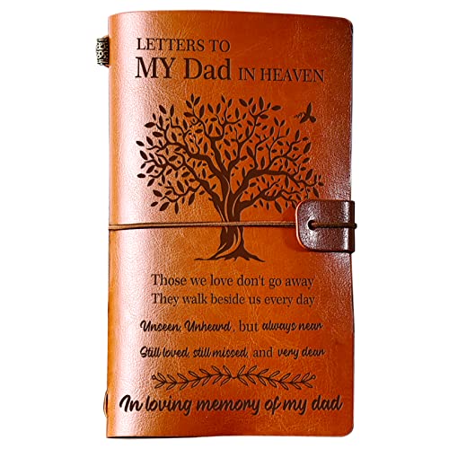 BeauGift Memorial Gifts for Loss of Dad, Bereavement Grief Memory Journal - color: Brown Dad