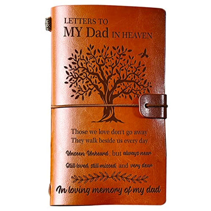 BeauGift Memorial Gifts for Loss of Dad, Bereavement Grief Memory Journal - color: Brown Dad