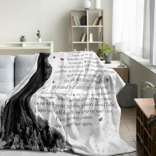 Bereavement Gifts Sympathy Memorial Giifts, in Memory of Loved One Gift, Condolences in Loving Memory Blankets, Memorial Presents for Loss of Mother Father Pet Throw Blanket,60 * 80