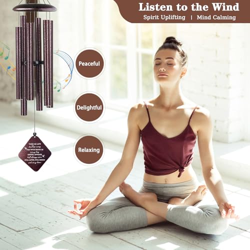 Sympathy Gifts for Loss of Loved One, 32" Memorial Wind Chimes, Thoughtful Bereavement Gifts/Sympathy Gift/Condolences Gift Basket for Loss of Dad Mom Miscarriage (Bronze) - size: Loved One